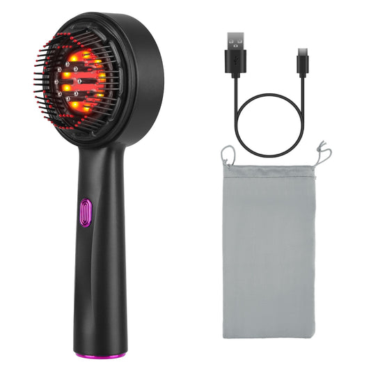 Red Light Scalp Massager (3 In 1, Cordless, Oil Applicator, Rechargeable)