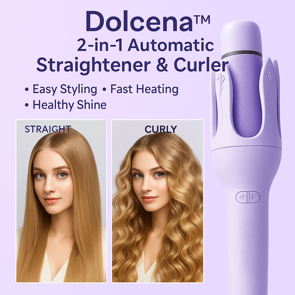 Dolcena™ 2-in-1  Hair Straightener & Curler (2025|Negative Ion)
