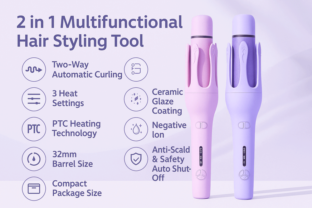 Dolcena™ 2-in-1  Hair Straightener & Curler (2025|Negative Ion)