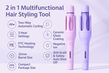 Dolcena™ 2-in-1  Hair Straightener & Curler (2025|Negative Ion)