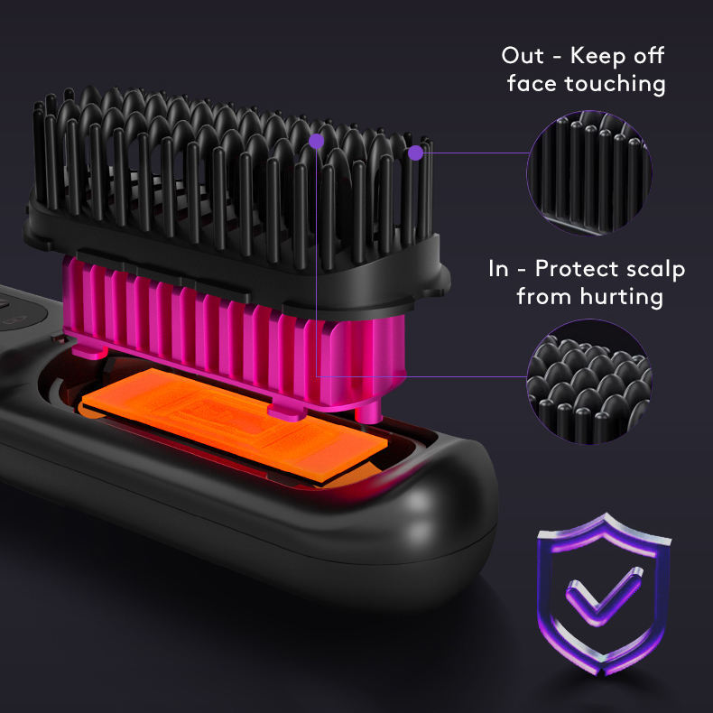 Dolcena™ Cordless 2 In 1 Hot Comb (Negative Ion, USB Charging)