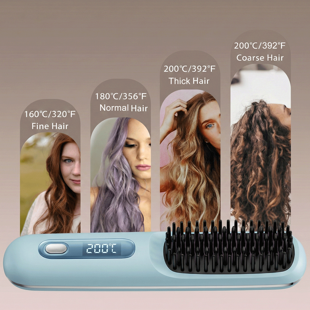 Dolcena™ Cordless Ionic Hair Straightener Brush