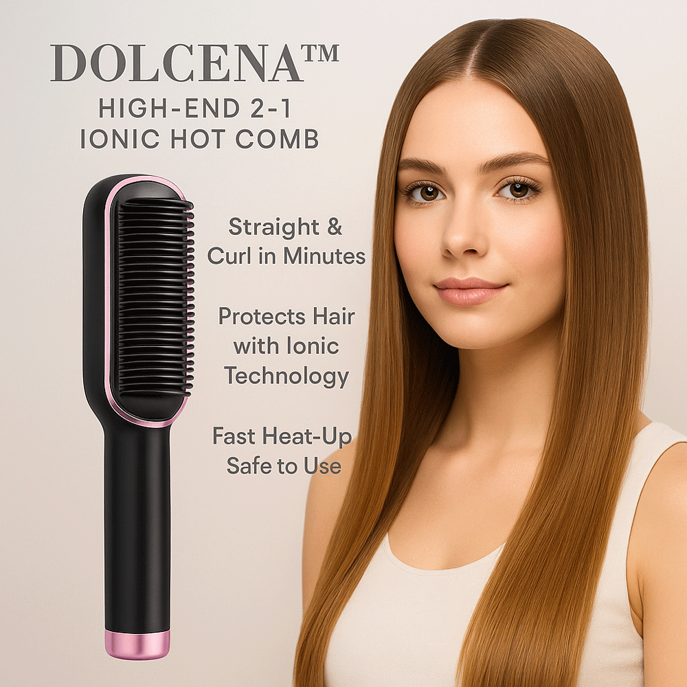 Dolcena™ Premium 2 In 1 Hot Comb (Negative Ion)