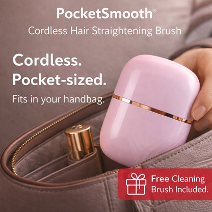 Pocket™ Hair Straightening Brush (Includes Cleaning Brush)