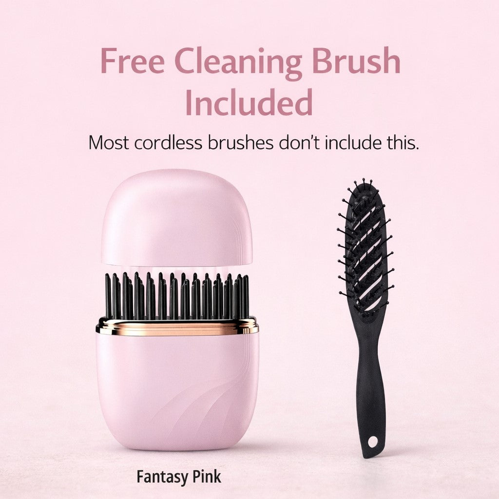 Pocket™ Hair Straightening Brush (Includes Cleaning Brush)